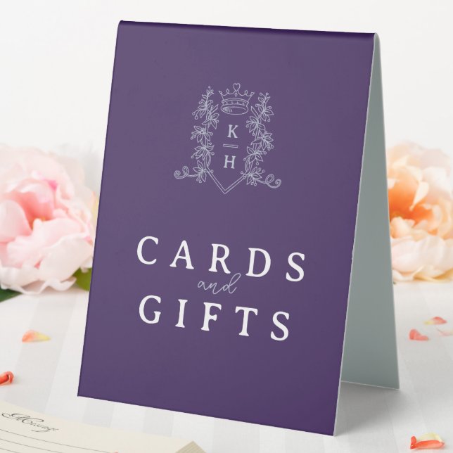 Cartes cadeaux couronne argent violet signe mariag (In SItu (Mariage))