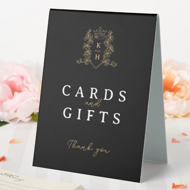 Cartes cadeaux couronne or noir signe mariage (In SItu (Mariage))