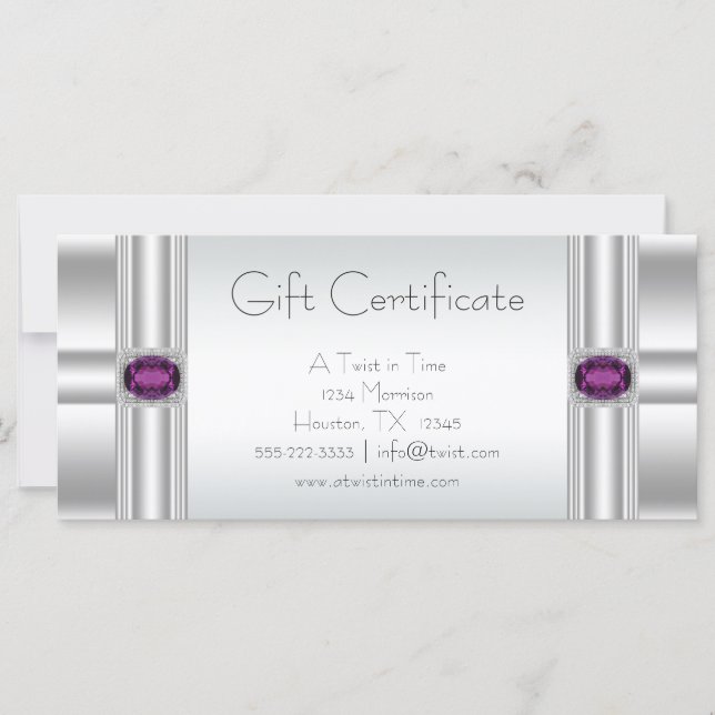 Cartes-cadeaux de certificat-cadeau d'entreprise (Devant)