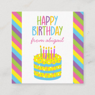 Cartes Cadeaux De Gâteau D'Anniversaire Coloré