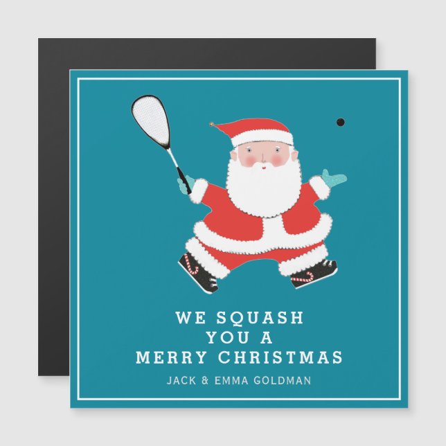 Cartes-cadeaux de vacances drôles de squash (Devant / Derrière)