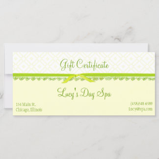 Cartes cadeaux jaunes et verts