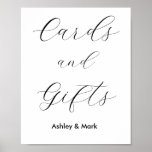 Cartes Cadeaux noir blanc Mariage Poster<br><div class="desc">Cartes Cadeaux Mariage Signe noir blanc affiche bannière. Découvrez d'autres produits avec ce design dans la collection ci-dessous.</div>