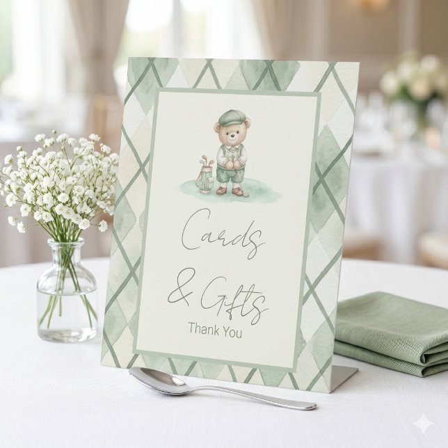 Cartes & Cadeaux  Panneau Fête de Naissance Golf S (Créateur téléchargé)