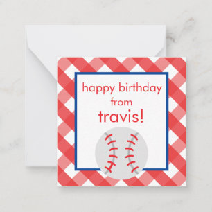 Cartes Cadeaux Personnalisées En vichy Baseball
