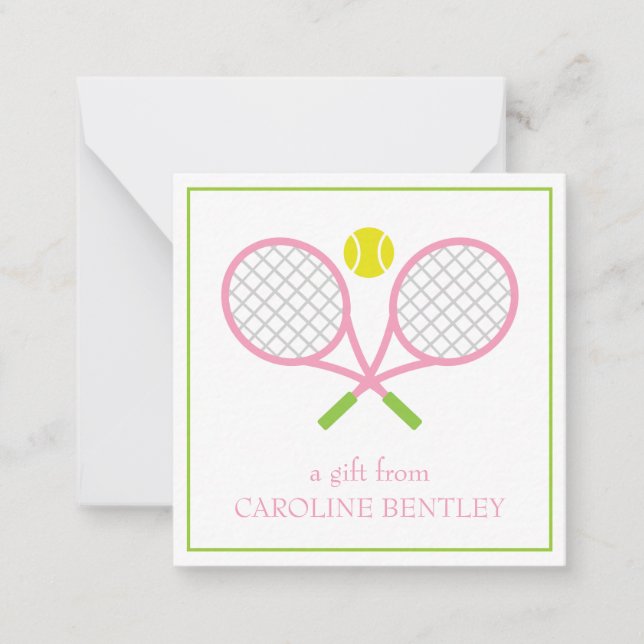 Cartes Cadeaux Personnalisées Racquettes De Tennis (Devant)