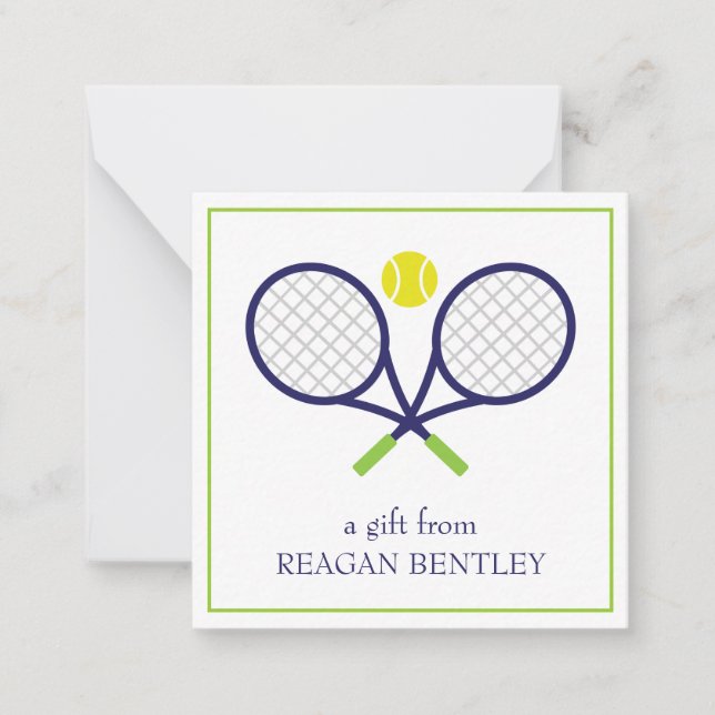 Cartes Cadeaux Personnalisées Racquettes De Tennis (Devant)