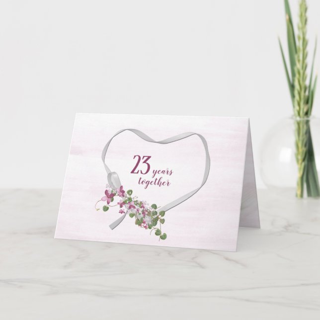Cartes cardiaques au ruban du 23e anniversaire (Devant)