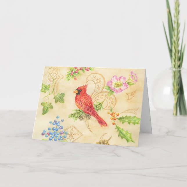 Cartes cardinales de Merci de Noël (Devant)