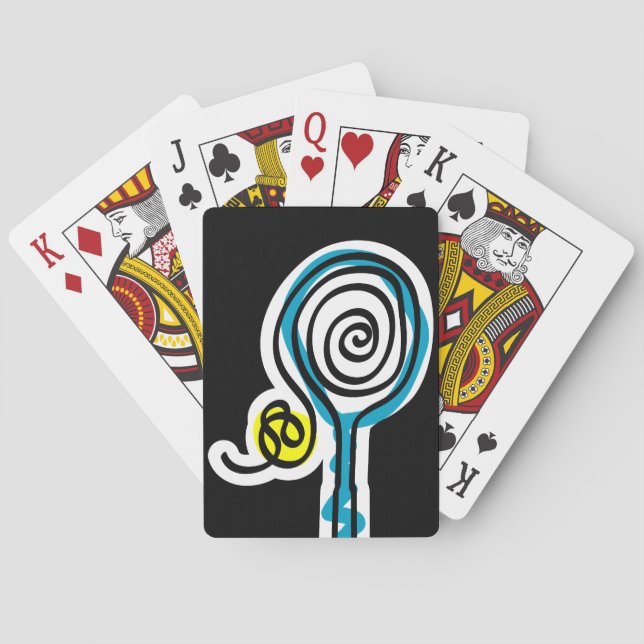 Cartes Carte de jeu avec le thème de tennis (dos)