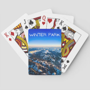 Cartes Carte de jeu classique du parc d'hiver