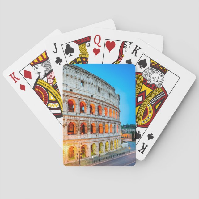 Cartes Carte de jeu Colisée Rome Italie (dos)
