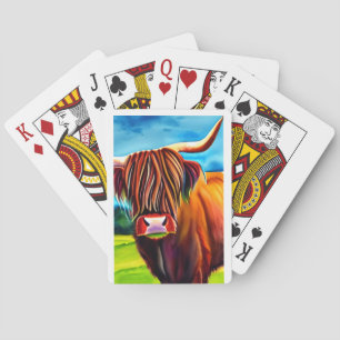 Cartes Carte de jeu de la vache Highland