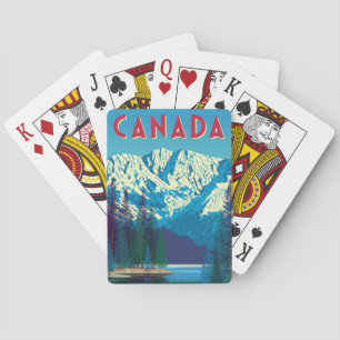 Cartes Carte de jeu de l'affiche de voyage vintage Canada
