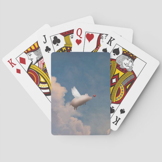 Cartes carte de jeu de porc volant (dos)