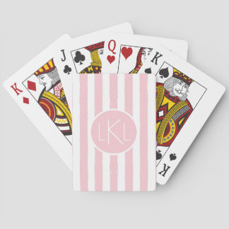 Cartes Carte de jeu de taille de poker en rose monogramme