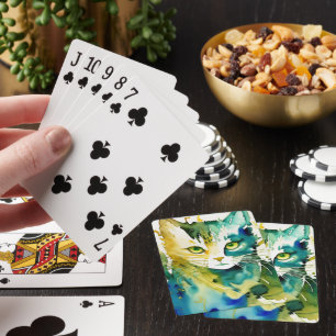 Cartes Carte de jeu Green Cat