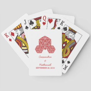 Cartes Carte de jeu Mariage de dés Red D20