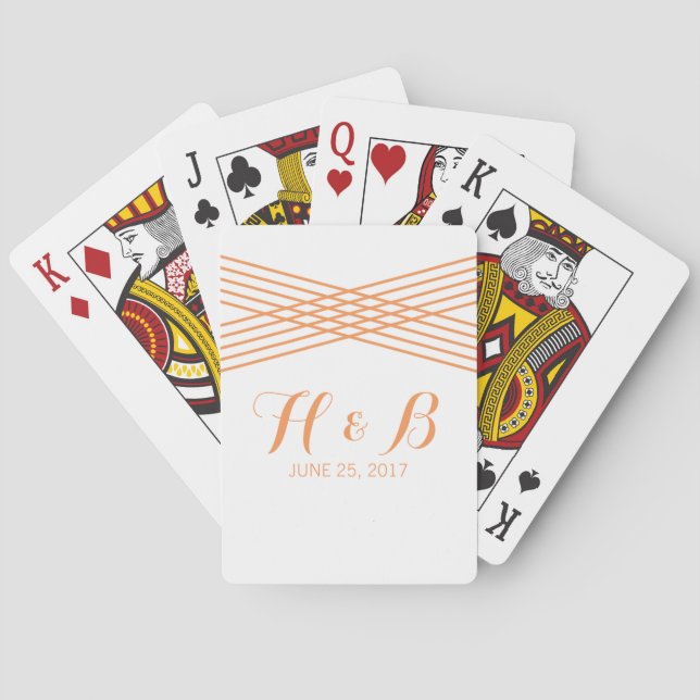 Cartes Carte de jeu Orange Modern Déco (dos)