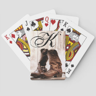 Cartes Carte de jeu personnalisée Bottes pays rustique No