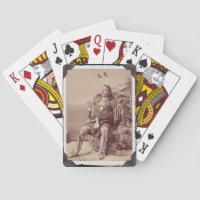 Carte de jeu Ponca amérindienne vintage
