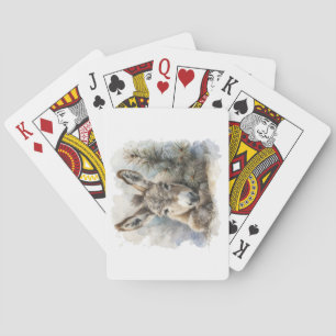 Cartes Carte de jeu pour âne d'hiver