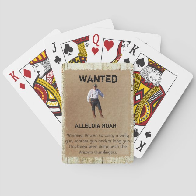 Cartes Carte de jeu Recherchée - Alleluia Ruah (dos)