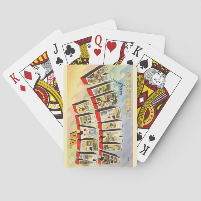 Cartes Carte de jeu Retro Virginia Beach (dos)