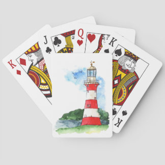 Cartes Carte de jeu Watercolor Lighthouse