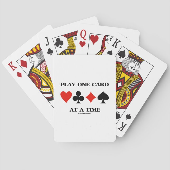 Cartes Carte du jeu un à la fois (quatre costumes de (dos)