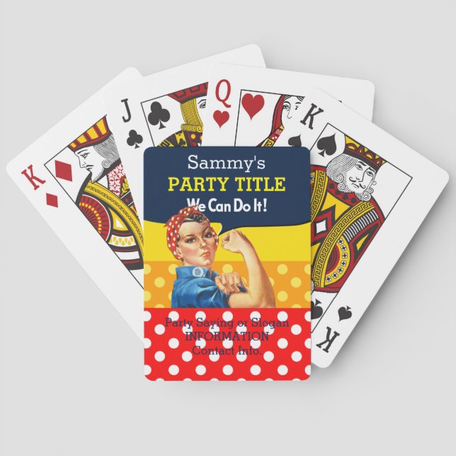 Cartes C'est votre jeu de fête Rosie Personnalisez ceci (dos)