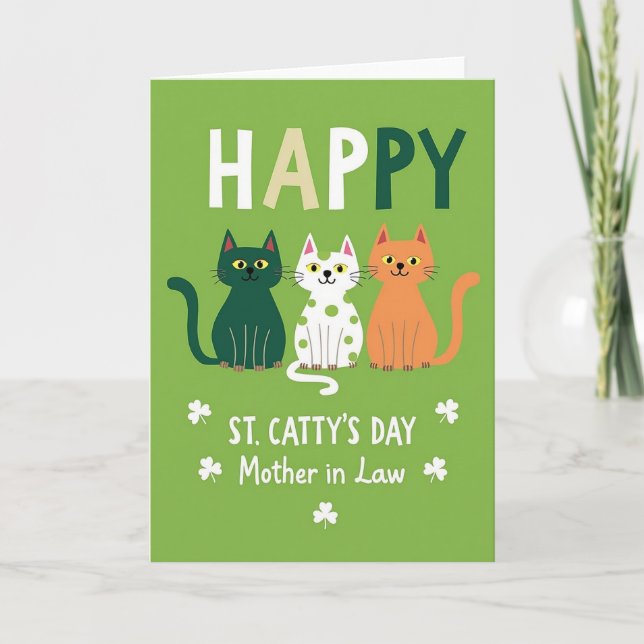 Cartes Chats à pois Joyeuse (Devant)