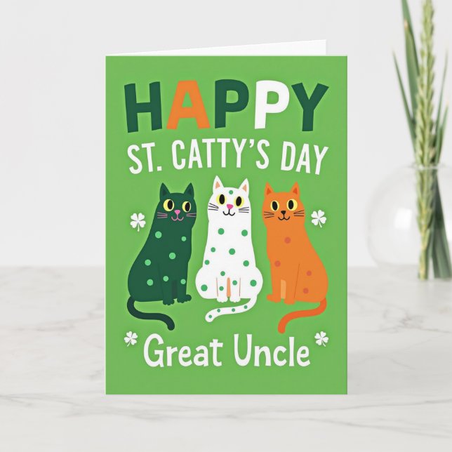 Cartes Chats à pois verts (Devant)