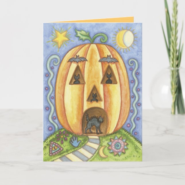 Cartes chats Halloween mignonnes (Devant)
