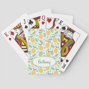 Cartes Citron rustique coloré et nuit de jeu Feuille