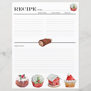 Cartes Classeurs du livre de recettes de gâteau de