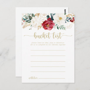 Cartes Classic Gold Floral Bucket List