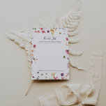 Cartes classiques de liste des seaux de Mariages s<br><div class="desc">Ces cartes classiques colorées de liste de seau mariage sauvage sont l'activité parfaite pour une réception de mariage moderne ou une douche nuptiale. Le design présente des fleurs sauvages jaunes, violettes et blanches avec du feuillage dans un arrière - plan rose et vert aquarelle. Modifier le libellé pour convenir à...</div>