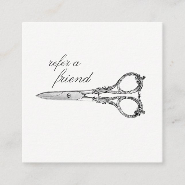 Cartes clients du salon de référence des ciseaux v (Devant)