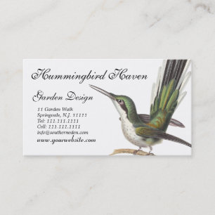 Cartes Colibri, Concepteur de Jardins, Boutique Ca