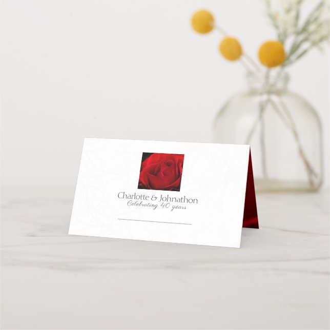 Cartes commémoratives du 40e rubis rose (Devant)