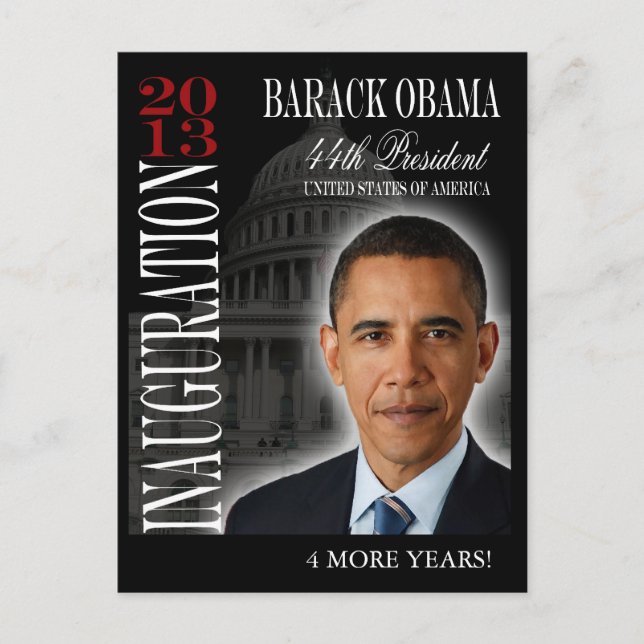 Cartes commémoratives Obama Inauguration 2013 (Devant)