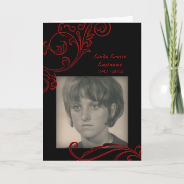 cartes commémoratives : rouge (Devant)