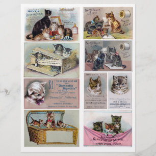 Cartes commerciales de publicité victorienne Vinta