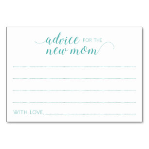 Cartes conseils Turquoise Nouveau Baby shower mama
