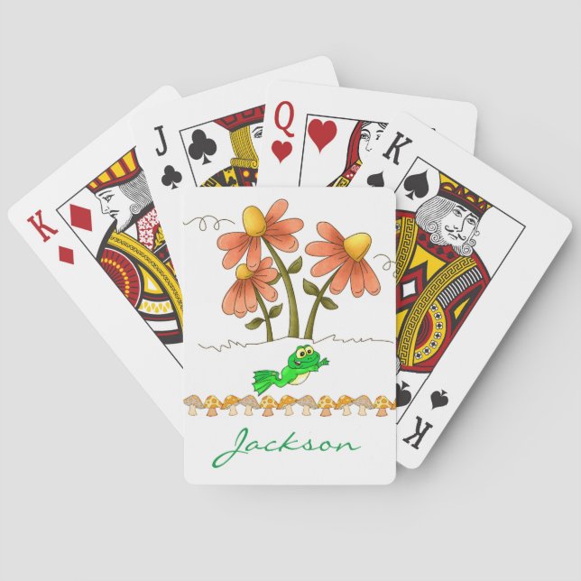 Cartes Cuve de champignons Floral Jeu de carte Deck (dos)
