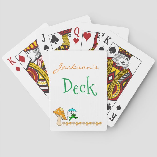 Cartes Cuve de champignons Floral Jeu de carte Deck (dos)