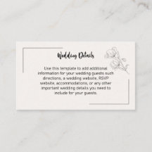 Cartes d'accompagnement Beige Elegance
