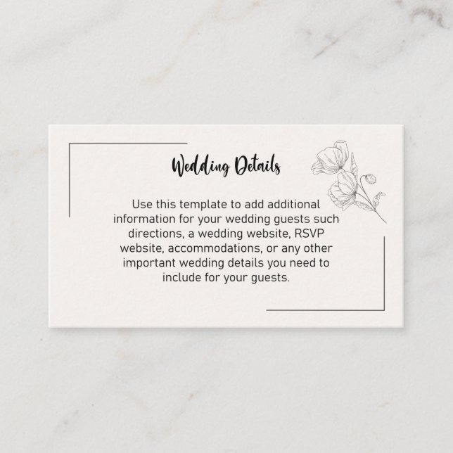 Cartes d'accompagnement Beige Elegance (Devant)