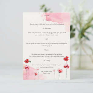 Cartes d'accompagnement "Coquelicots"